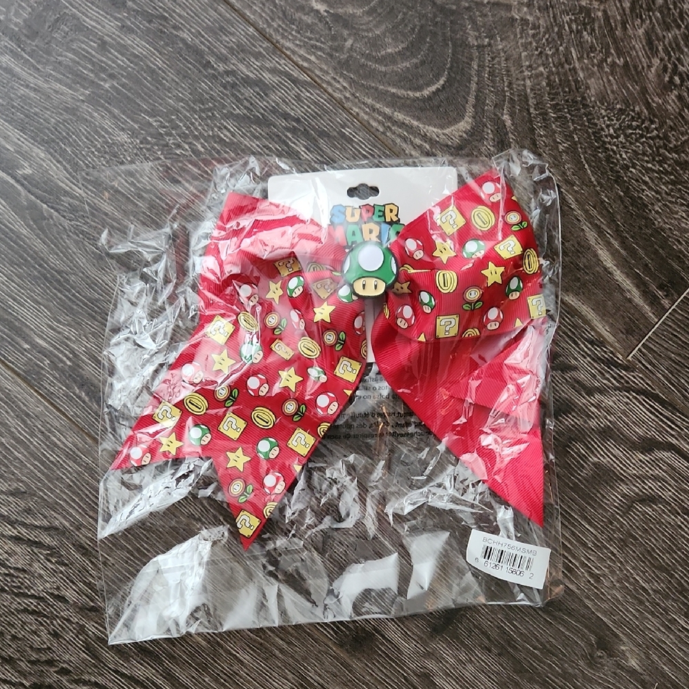 Nintendo Super Mario Bros Hair Bow Hair Clip Bow Girls Hair Clip New